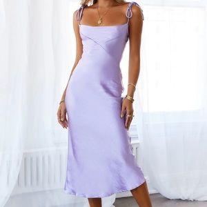 Lavender satiny dress